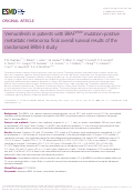 Cover page: Vemurafenib in patients with BRAFV600 mutation-positive metastatic melanoma: final overall survival results of the randomized BRIM-3 study