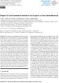 Cover page: Impact of environmental moisture on tropical cyclone intensification