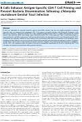 Cover page: B Cells Enhance Antigen-Specific CD4 T Cell Priming and Prevent Bacteria Dissemination following Chlamydia muridarum Genital Tract Infection