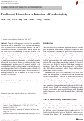 Cover page: The Role of Biomarkers in Detection of Cardio-toxicity.