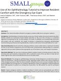 Cover page: Use of an ophthalmology tutorial to improve resident comfort with the emergency eye exam