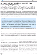 Cover page: An Insect Herbivore Microbiome with High Plant Biomass-Degrading Capacity