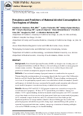 Cover page: Prevalence and Predictors of Maternal Alcohol Consumption in 2 Regions of Ukraine