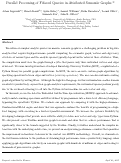 Cover page: Parallel processing of filtered queries in attributed semantic graphs