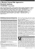 Cover page: A Bivariate Genome-Wide Approach to Metabolic Syndrome STAMPEED Consortium