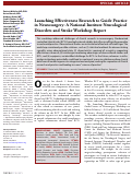 Cover page: Launching Effectiveness Research to Guide Practice in Neurosurgery: A National Institute Neurological Disorders and Stroke Workshop Report