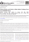 Cover page: Plasma Klotho and Frailty in Older Adults: Findings From the InCHIANTI Study