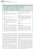 Cover page: Psychological interventions for bipolar disorder in low- and middle-income countries: systematic review