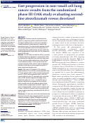 Cover page: Fast progression in non–small cell lung cancer: results from the randomized phase III OAK study evaluating second-line atezolizumab versus docetaxel