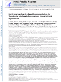 Cover page: North American Practice-Based Recommendations for Transjugular Intrahepatic Portosystemic Shunts in Portal Hypertension.