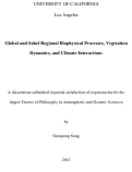 Cover page: Global and Sahel Regional Biophysical Processes, Vegetation Dynamics, and Climate Interactions