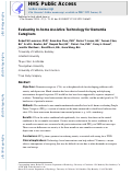 Cover page: Evaluating In-home Assistive Technology for Dementia Caregivers