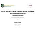 Cover page: Virtual Commercial Vehicle Compliance Stations: A Review of Legal and Institutional Issues&nbsp;