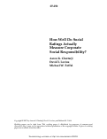 Cover page: How Well do Social Ratings Actually Measure Corporate Social Responsibility?