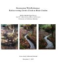 Cover page: Restoration With Reference: Rediscovering Cerrito Creek in Blake Garden