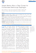 Cover page: Aseptic Barriers Allow a Clean Contact for Contaminated Stethoscope Diaphragms.