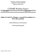 Cover page: Indirect Land Use Change: A second best solution to a first class problem