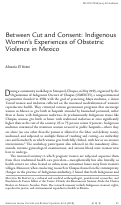 Cover page: Between Cut and Consent: Indigenous Women's Experiences of Obstetric Violence in Mexico