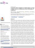 Cover page of A system-wide snapshot: A multi-campus survey of open source contributors at the University of California