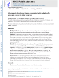 Cover page: Changes in functional status associated with radiation for prostate cancer in older veterans.