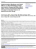 Cover page: Implementation Readiness and Initial Effects of a Brief Mindfulness Audio Intervention Compared With a Brief Music Control During Daily Radiation Therapy for Prostate Cancer: A Randomized Pilot Study.