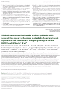 Cover page: Afatinib versus methotrexate in older patients with second-line recurrent and/or metastatic head and neck squamous cell carcinoma: subgroup analysis of the LUX-Head &amp; Neck 1 trial †