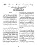 Cover page: Effect of Format on Information and Problem Solving