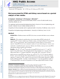 Cover page: Risk assessment for PFOA and kidney cancer based on a pooled analysis of two studies.