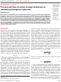 Cover page: Precision and bias of carbon storage estimations in wetland and mangrove sediments.