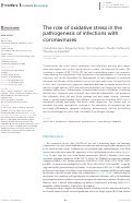 Cover page: The role of oxidative stress in the pathogenesis of infections with coronaviruses