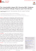 Cover page: The Caenorhabditis elegans RIG-I Homolog DRH-1 Mediates the Intracellular Pathogen Response upon Viral Infection.