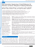 Cover page: Next-Generation Sequencing of Uveal Melanoma for Detection of Genetic Alterations Predicting Metastasis