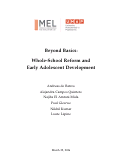 Cover page of Beyond Basics: Whole-School Reform and Early Adolescent Development