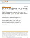 Cover page: Spin pinning effect to reconstructed oxyhydroxide layer on ferromagnetic oxides for enhanced water oxidation