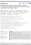 Cover page: Phenotypic characteristics of the p.Asn215Ser (p.N215S) GLA mutation in male and female patients with Fabry disease: A multicenter Fabry Registry study