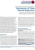 Cover page: Mechanisms of Theta Plasmid Replication.