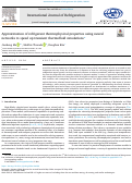 Cover page of Approximation of refrigerant thermophysical properties using neural networks to speed up transient thermofluid simulations