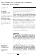 Cover page: A Longitudinal Study of Trends in Burnout During Primary Care Transformation