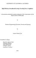 Cover page: High Efficiency Broadband Envelope-Tracking Power Amplifiers