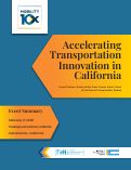 Cover page of Accelerating Transportation Innovation in California