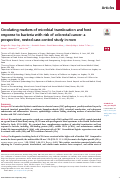 Cover page: Circulating markers of microbial translocation and host response to bacteria with risk of colorectal cancer: a prospective, nested case-control study in men