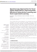 Cover page: Spectroscopy Approaches for Food Safety Applications: Improving Data Efficiency Using Active Learning and Semi-supervised Learning