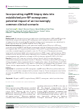 Cover page: Incorporating mpMRI biopsy data into established pre-RP nomograms: potential impact of an increasingly common clinical scenario