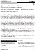 Cover page: Myeloid-specific deletion of chitinase-3-like 1 protein ameliorates murine diet-induced steatohepatitis progression