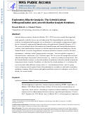 Cover page: Exploratory Bifactor Analysis: The Schmid-Leiman Orthogonalization and Jennrich-Bentler Analytic Rotations.