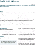 Cover page: Vascular Anastomoses and Dissection: A Six-Part Simulation Curriculum for Surgical Residents.