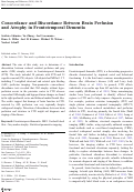 Cover page: Concordance and Discordance Between Brain Perfusion and Atrophy in Frontotemporal Dementia