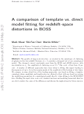 Cover page: A comparison of template vs. direct model fitting for redshift-space distortions in BOSS