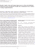 Cover page: Durable Cognitive Gains and Symptom Improvement Are Observed in Individuals With Recent-Onset Schizophrenia 6 Months After a Randomized Trial of Auditory Training Completed Remotely.