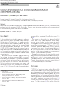 Cover page: Coronary Artery Dilation in an Asymptomatic Pediatric Patient with COVID19 Antibodies.